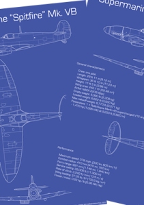 Blueprint Sheet Supermarine Spitfire Mk. VB
